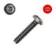 10-24 x 3/4 Pan-Head Machine Screws, 18-8 Stainless, Square Drive - Qty:1000
