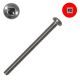 10-24 x 2-1/2 Pan-Head Machine Screws, 18-8 Stainless, Square Drive - Qty:25