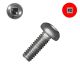 10-32 x 5/8 Pan-Head Machine Screws, 18-8 Stainless, Square Drive - Qty:25
