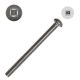 McFeely's - 1/4-20 x 3  Pan-Head Machine Screws, 18-8 Stainless, Square Drive - QTY:25