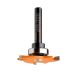CMT 5/32 Wide x 1/2 in. Deep Slot Cutter with Arbor and Top Bearing, 1/2 in. Shank