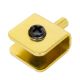 1/4 in. Glass Shelf Holder Brass