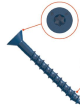 3/16 x 1-1/4 Titan Concrete and Masonry Screw, Epoxy Coated Steel, Flat Head - QTY:75