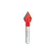 Freud 1/2 in. Dia. V Groving Bit - 60 Deg. - 1/4 in. Shank