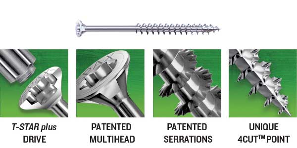 Flat Head HCR-X - T-Star plus Deck Screw