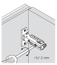 Depth adjustment via worm gear