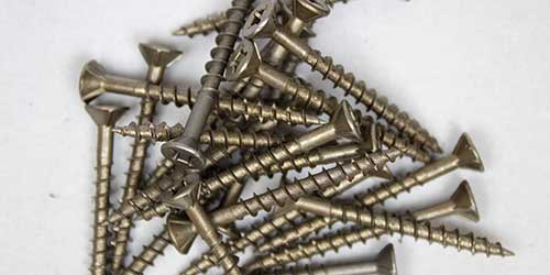 Unplated Hardened-Steel Woodworking Screws