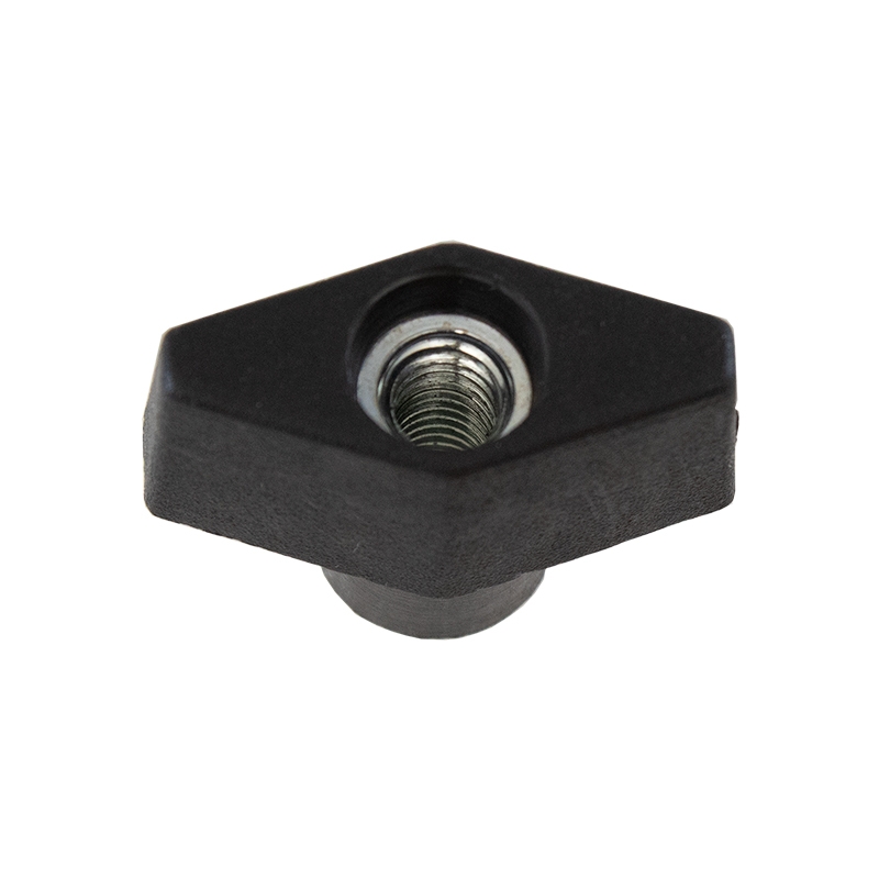 McFeely's 1-1/8 in. Dia. T Knob, Thru Hole, 1/4-20 Free Spinning Steel Zinc Insert