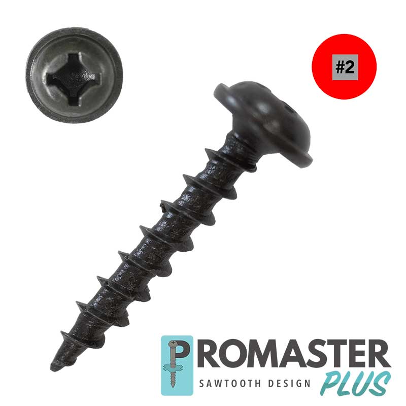 McFeely's #8 ProMaster Round-Washer-Head Sawtooth Screws