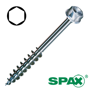 SPAX&reg; PowerLags&reg; Hex Washer Head Interior Zinc