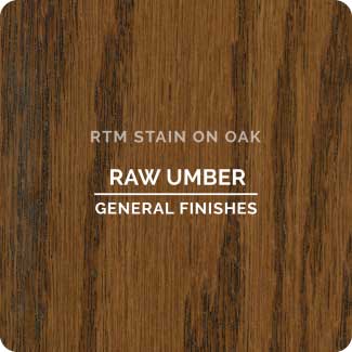 General Finishes RTM Wood Stain Stock Color - Raw Umber (ON OAK)