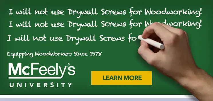 I will NOT use Drywall Screws in Woodworking!